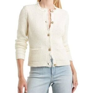Express Cream Textured Women's Cardigan